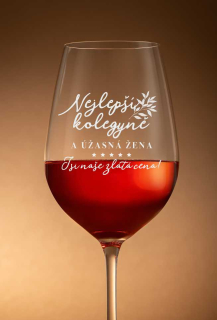 Sklenička na víno "NEJLEPŠÍ KOLEGYNĚ", 1 ks